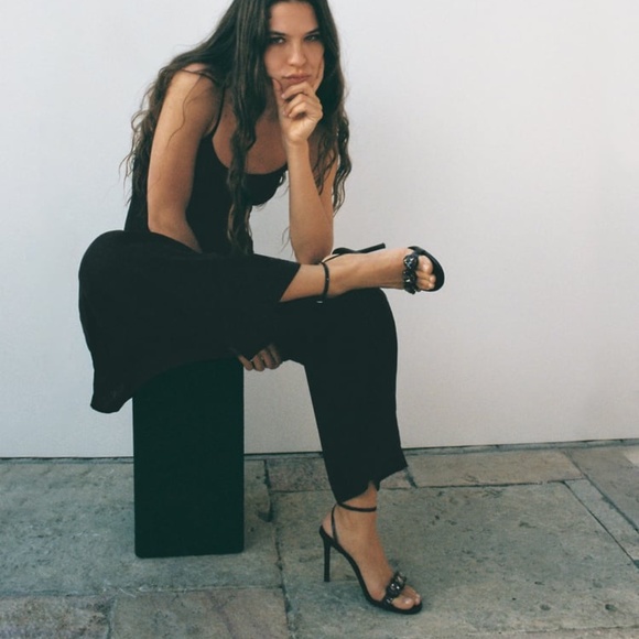 ZARA RHINESTONE HEELS - Picture 4 of 6